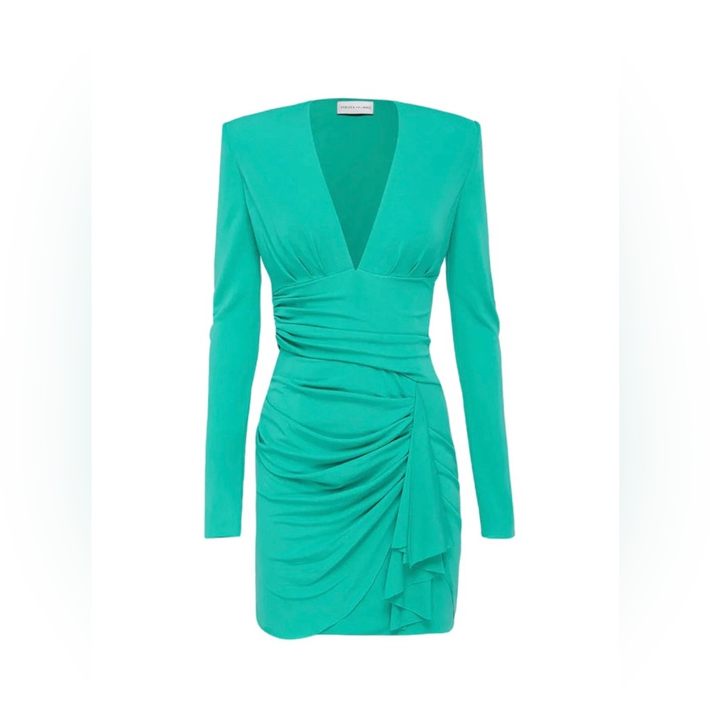 Rebecca Vallance RICCARDO MINI DRESS TURQUOISE US Size 4 Original Price $530 - Picture 10 of 10